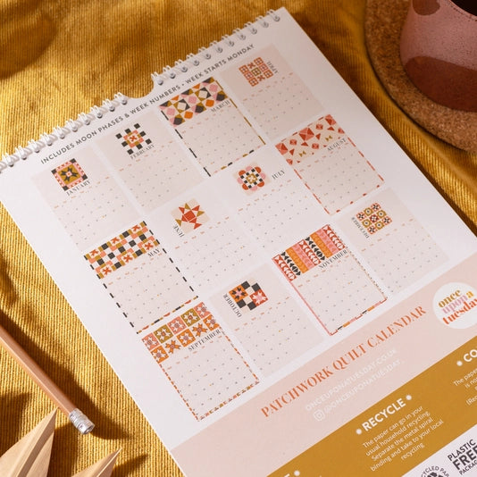 2024 Patchwork Quilt Wall Calendar