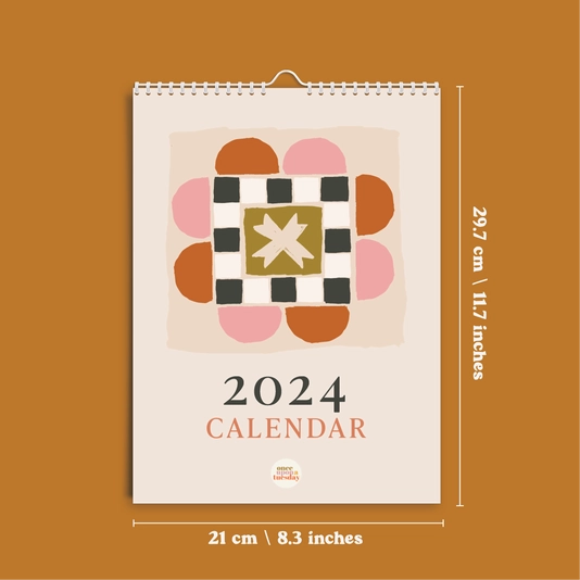 2024 Patchwork Quilt Wall Calendar