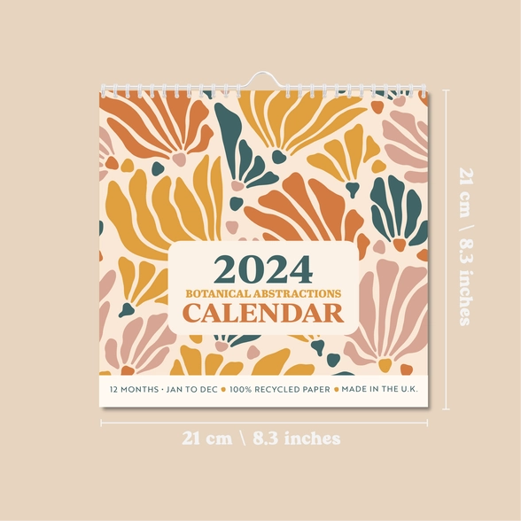 2024 Botanical Abstraction Wall Calendar
