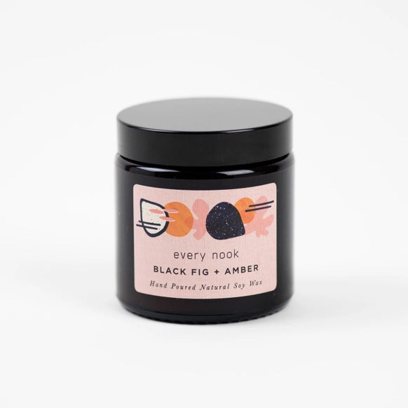 Black Fig & Amber Soy Wax Candle