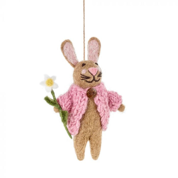 Blossom the Bunny Hanging Felt Decoration