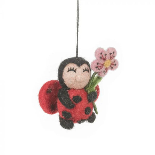 Lola Ladybird Hanging Felt Decoration