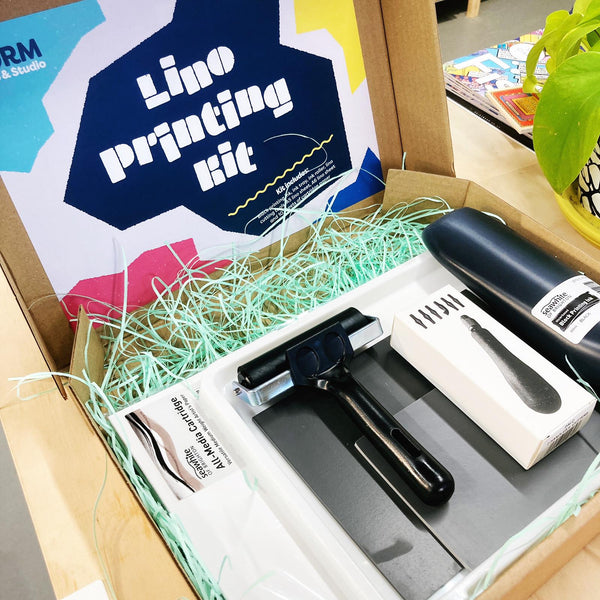 lino printmaking gift box kit