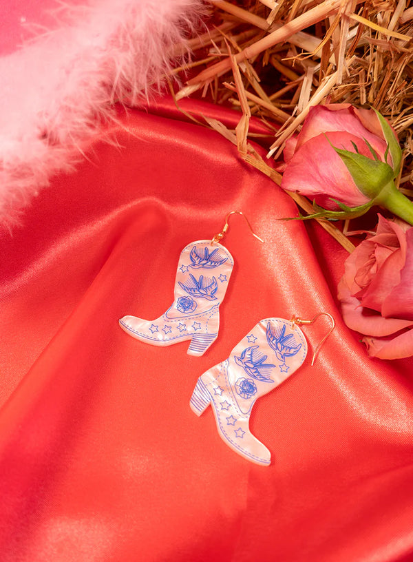 Cowboy Boot Earrings by Tatty Devine