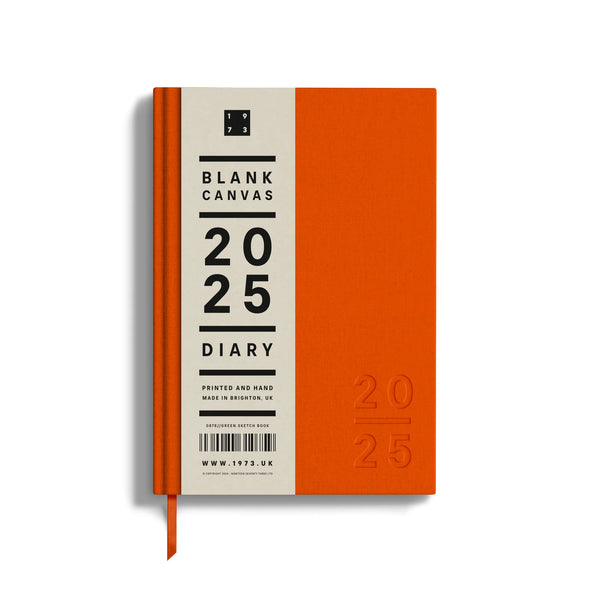 2025 'Blank Canvas' Diary, Orange