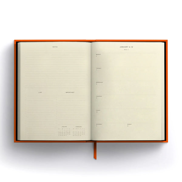 2025 'Blank Canvas' Diary, Orange