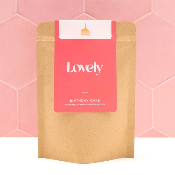 Birthday Cake Raspberry Marshmallow Bath Salts by Lovely Skincare