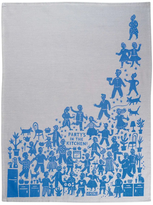 Party's In the Kitchen Tea Towel by Blue Q