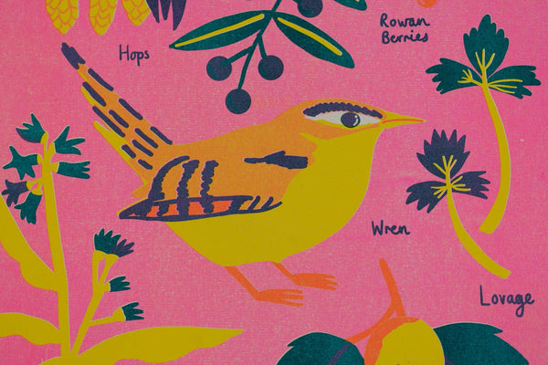 December Forage Riso Print