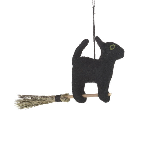 Flying Black Cat Hanging Decoration