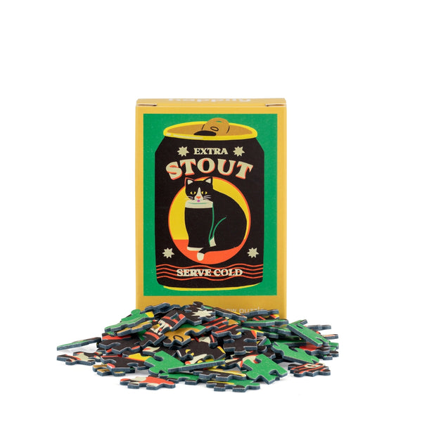 Extra Stout Cat 99 Piece Mini Jigsaw Puzzle