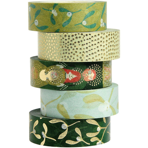 Mistletoe Paper Tape - 5 Pack