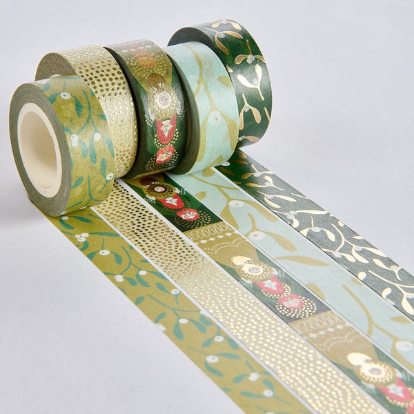 Mistletoe Paper Tape - 5 Pack