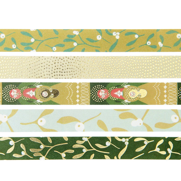Mistletoe Paper Tape - 5 Pack