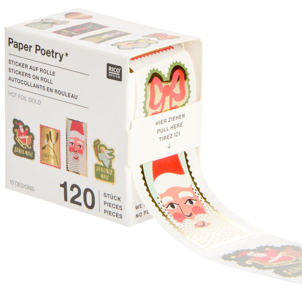 Santa Mail Sticker Roll - 120 Stickers