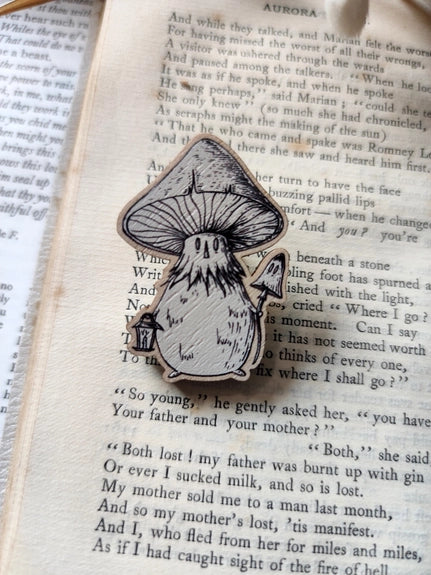 Mushroom Spirit Wooden Pin