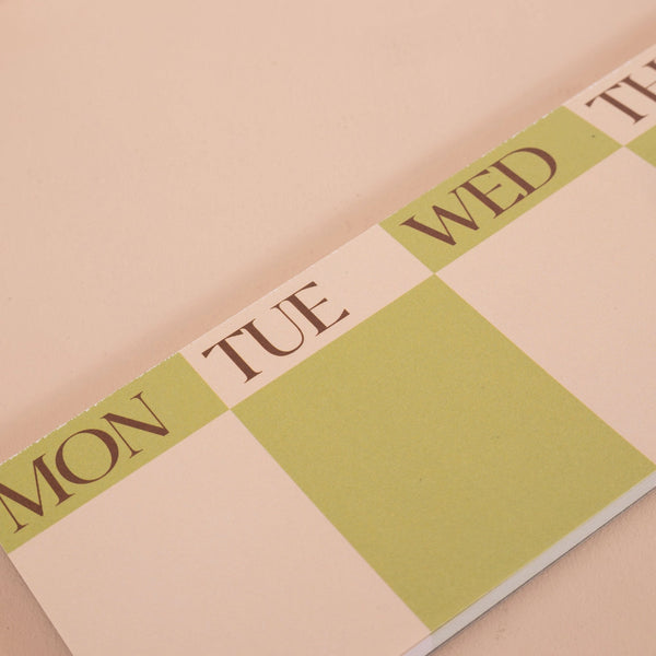 Keyboard Weekly Planner Pad - Matcha