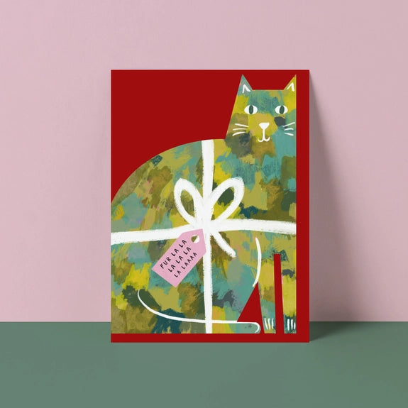 Feline Festive Cat Christmas Cards - 4 Pack