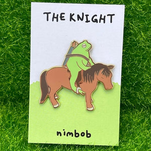 Knight Frog Enamel Pin by Nimbob