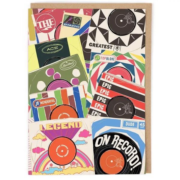 Record Man by Cath Tate Cards