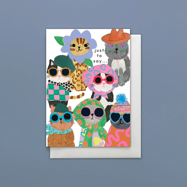 Cats in Hats Just to Say (8 Pack)