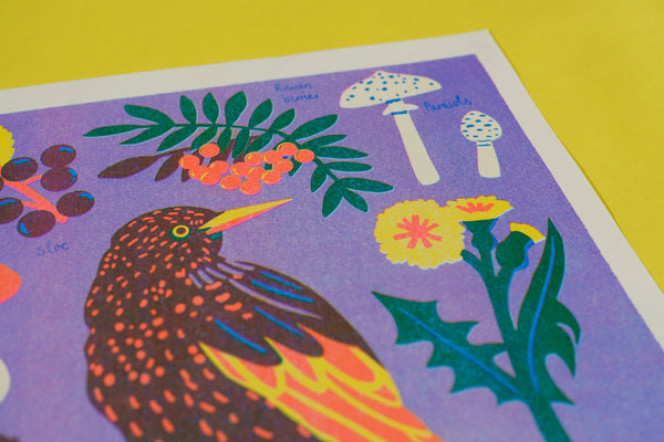 November Forage Riso Print