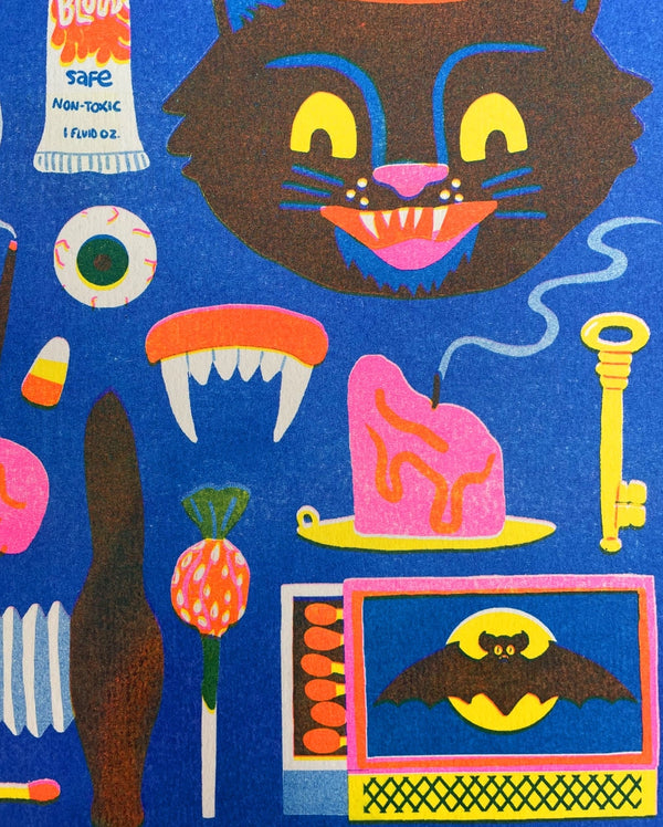 Halloween A4 Riso Print