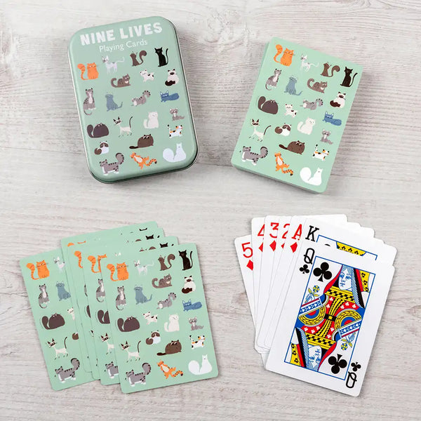 Playing Cards in a Tin - Nine Lives