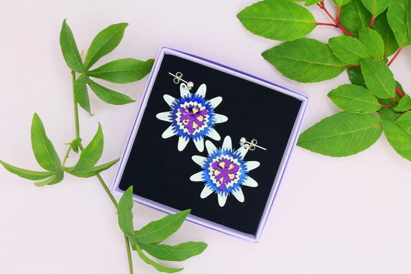Passion Flower Earrings