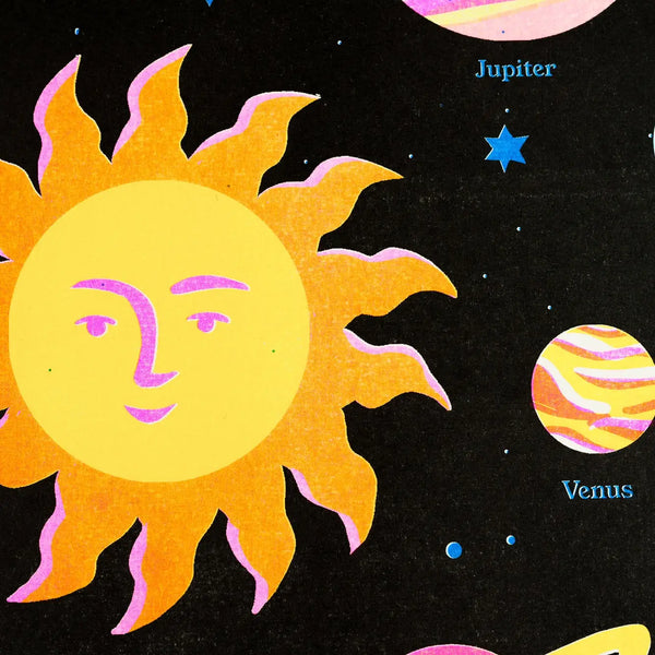 Solar System Riso Print