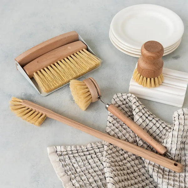 Wooden Table Brush and Pan Set