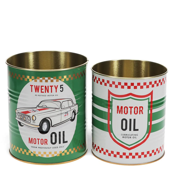 Motor Oil Storage Tins