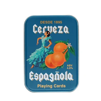 Playing Cards in a Tin - Cerveza Espanola