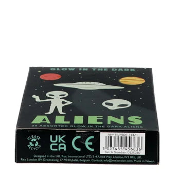 Glow in the Dark Stick-on Shapes - Aliens