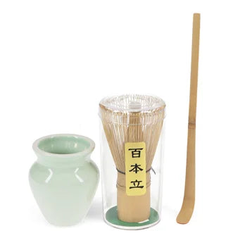 Handmade Matcha Whisk and Stand Set
