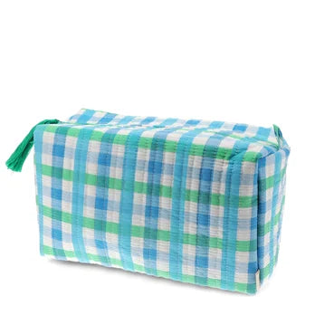 Quilted Gingham Wash Bag
