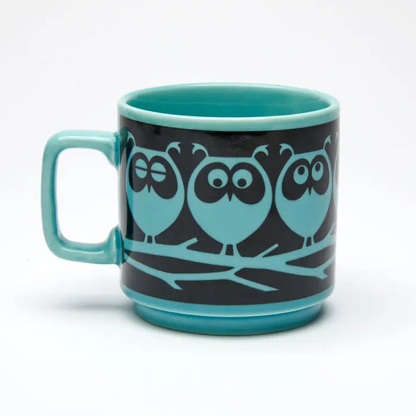 Owls on Branch-  Magpie X Hornsea Mug