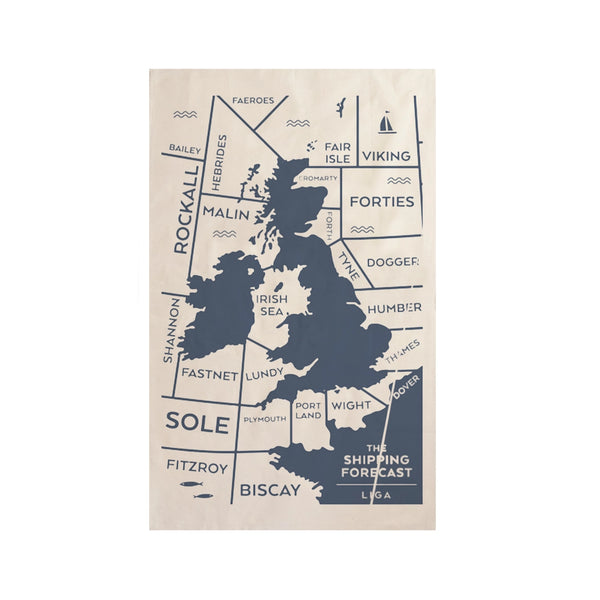 Shipping Forecast Organic Tea Towel