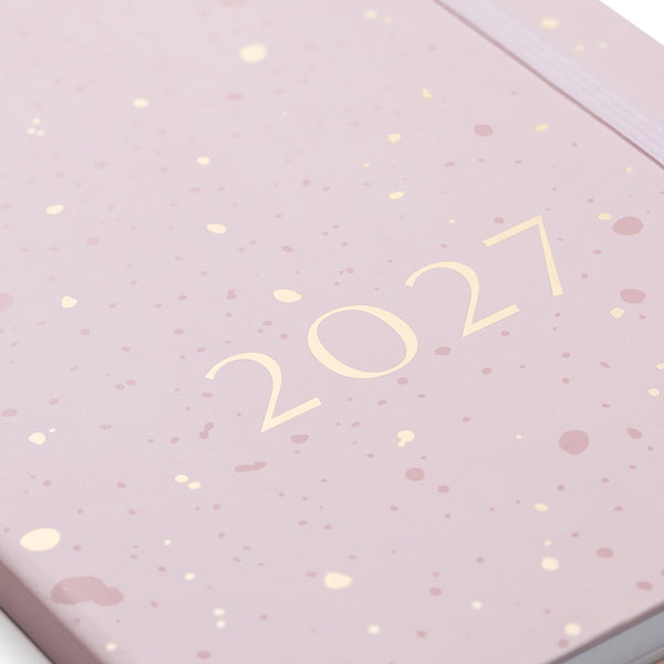 2027 Family Diary - Pink Spray