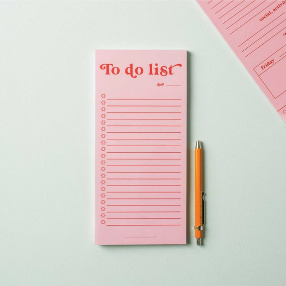 Pink and Red To-Do List Pad