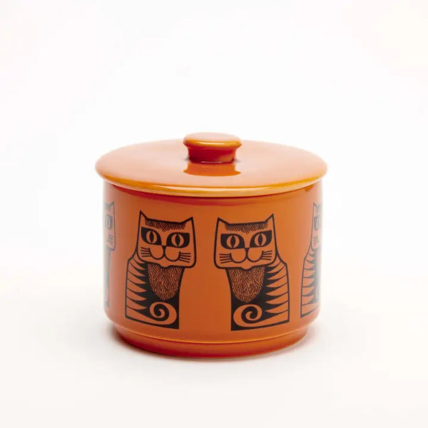 Magpie X Hornsea Lidded Bowl Cat Orange