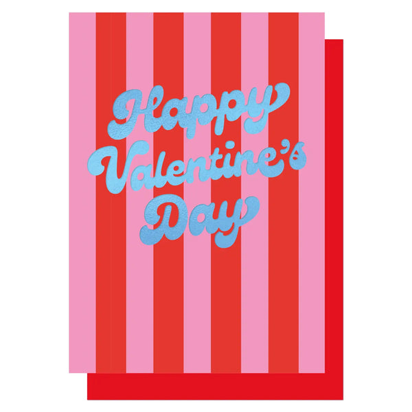 Happy Valentine's Day Striped