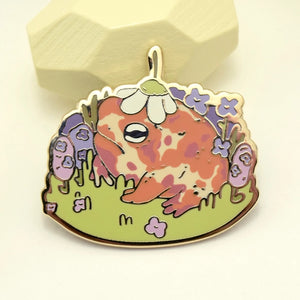 Cottagecore Frog Enamel Pin by Nimbob
