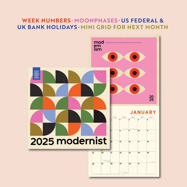 2025 Modernist Wall Calendar