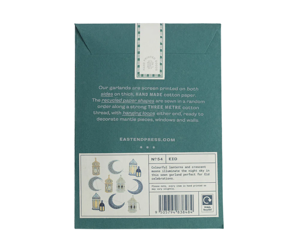 Eid Screenprinted Paper Garland