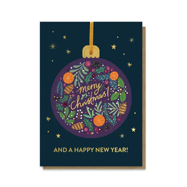 Festive Foliage Pop-Out Bauble Card