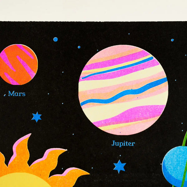 Solar System Riso Print
