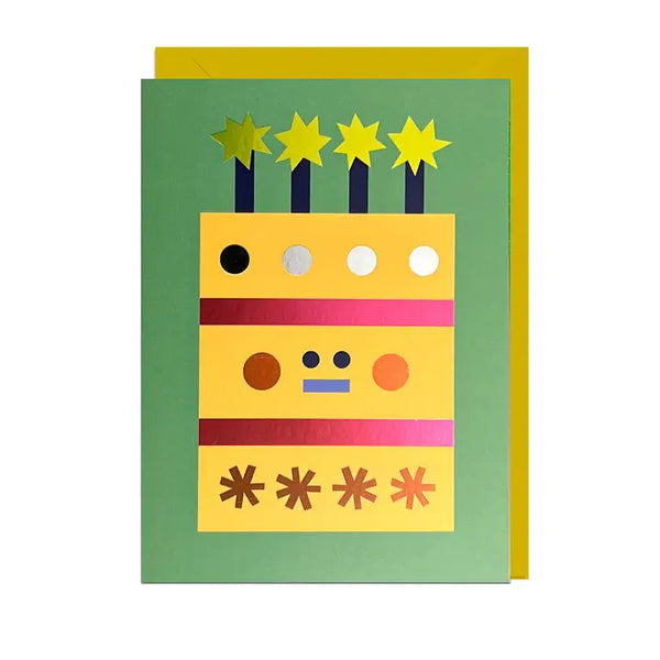 Yellow and Gold Foil Cake by Jolly Awesome