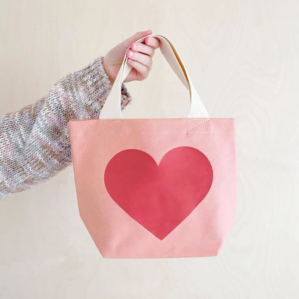 Pink Heart Little Tote Bag