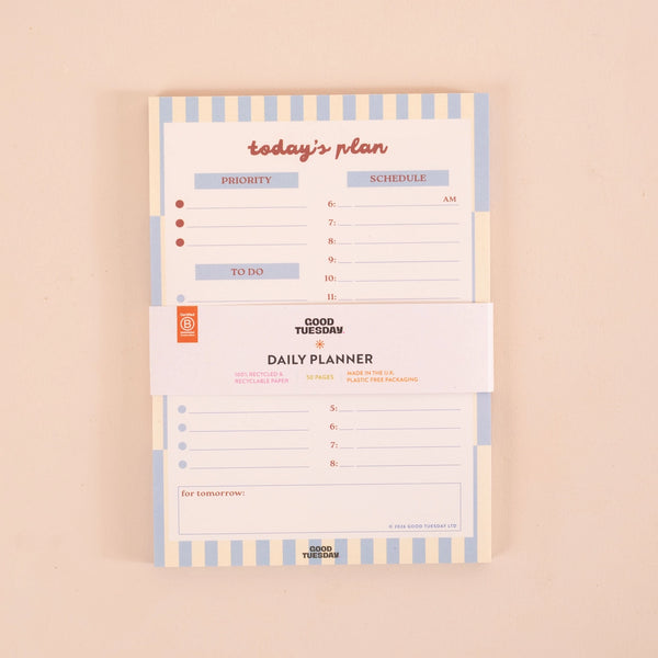 A5 Daily Planner Pad - Butter Blue